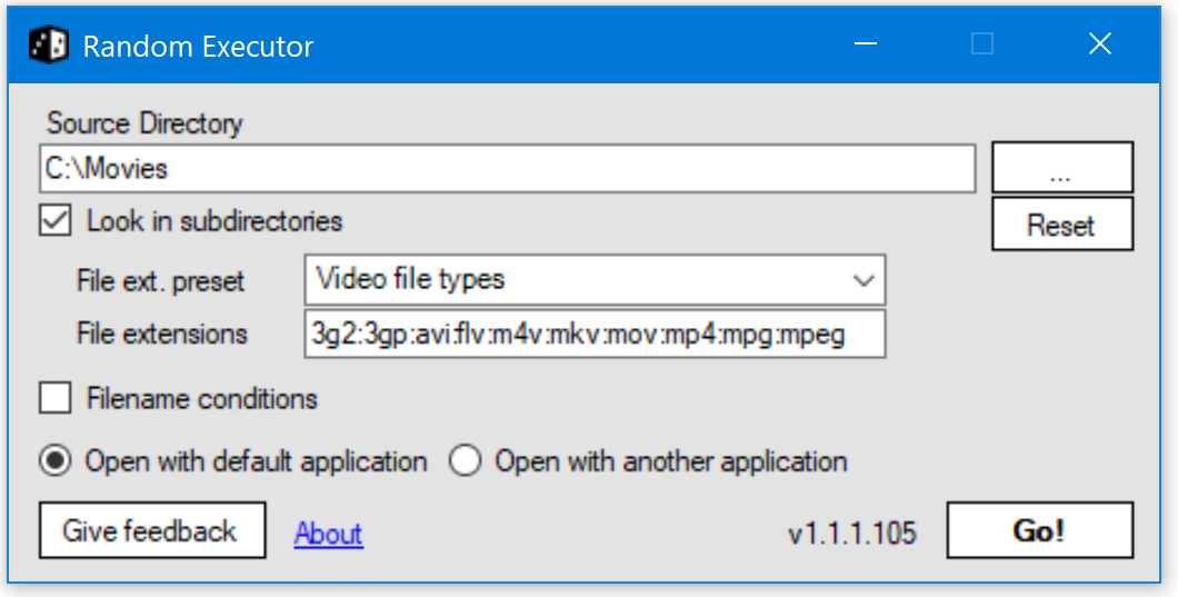 Screenshot without naming conditions
